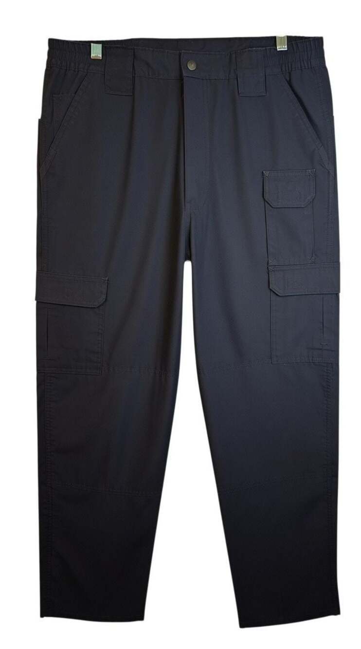 2 Pr Propper Tactical Cargo Pants Mens 36/32 Black‎ Poly-Cotton Elastic Waist
